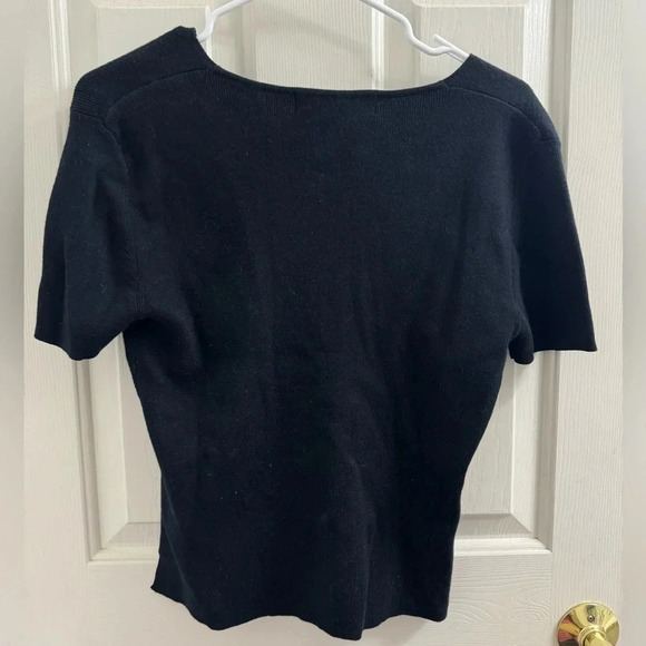 I. B. Diffusion black v neck short sleeve top - Picture 5 of 5